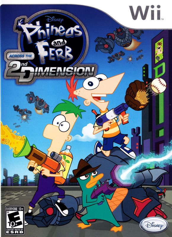 Phineas and Ferb: Across the 2nd Dimension box art for Wii